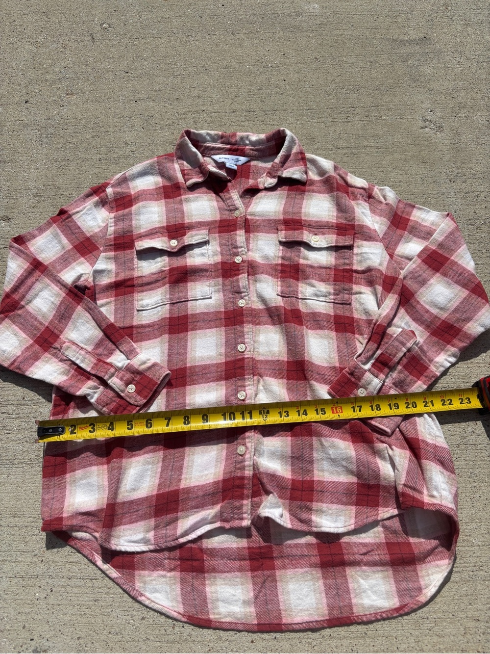Red and Tan Plaid Flannel - Picture 4 of 8